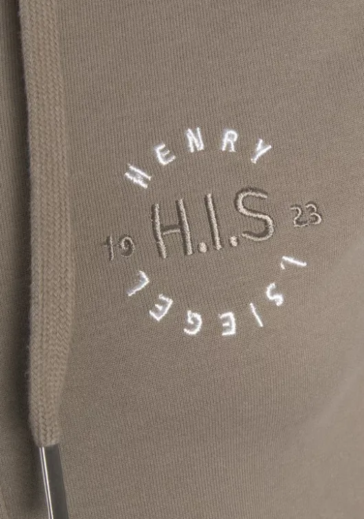 Clearance H.I.S Kapuzensweatjacke Camelfarben