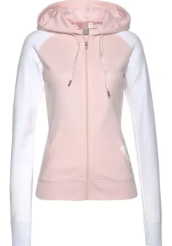 Sale Bench. Kapuzensweatjacke Rosa-Weis