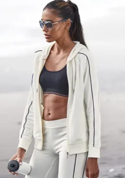 New H.I.S Kapuzensweatjacke Ecru
