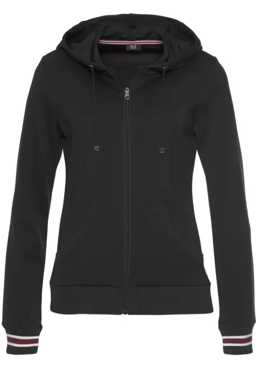 Outlet H.I.S Kapuzensweatjacke Schwarz