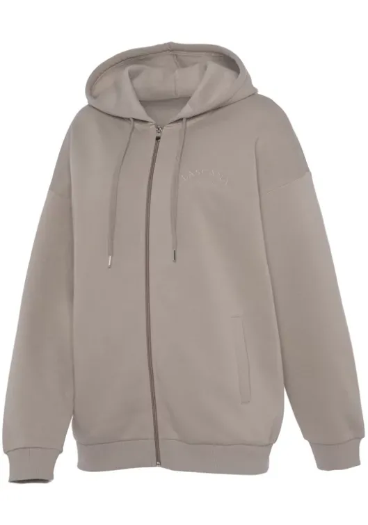 Sale LASCANA Kapuzensweatjacke"-Sweatjacke Mit Kapuze" Taupe