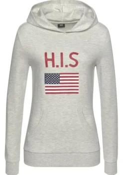 H.I.S Kapuzensweatshirt Grau-Meliert