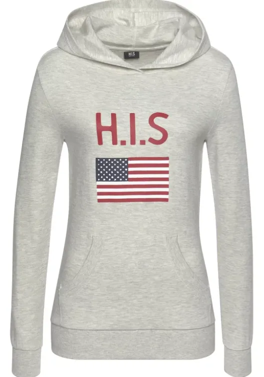 H.I.S Kapuzensweatshirt Grau-Meliert