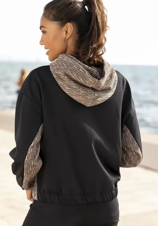 Venice Beach Kapuzensweatshirt Toffee-Schwarz