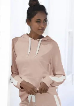 Online Bench. Kapuzensweatshirt Beige-Weis