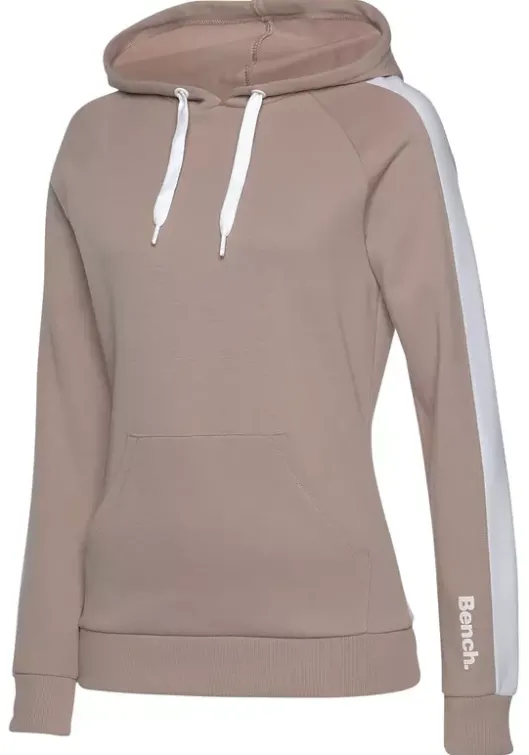 Online Bench. Kapuzensweatshirt Beige-Weis