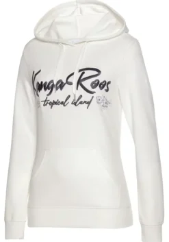 New KangaROOS Kapuzensweatshirt Ecru