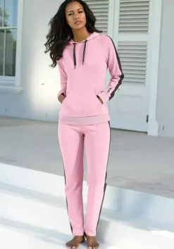 Bench. Kapuzensweatshirt Rosa-Schwarz