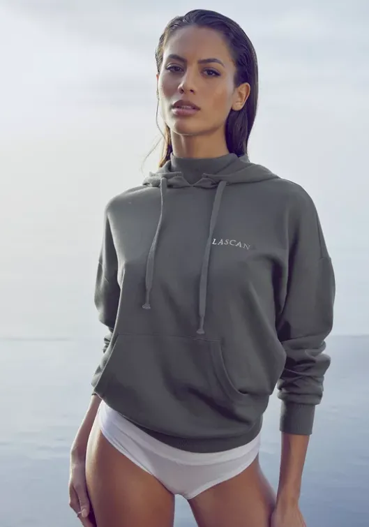 Clearance LASCANA Kapuzensweatshirt"Circular Collection" Anthrazit