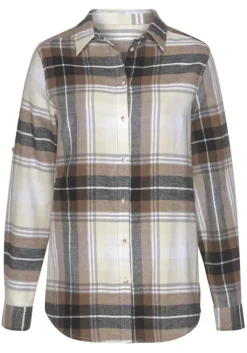 Hot Buffalo Karobluse Braun-Creme-Kariert