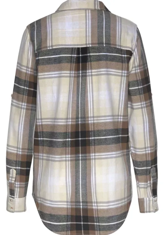 Hot Buffalo Karobluse Braun-Creme-Kariert