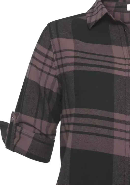 Clearance LASCANA Karobluse Lila-Schwarz-Kariert