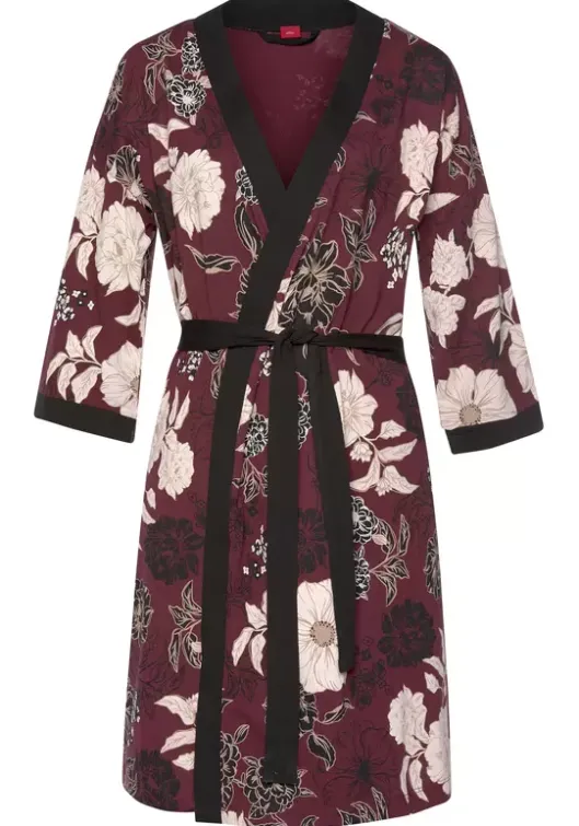 Clearance s.Oliver Kimono Bordeaux-Schwarz