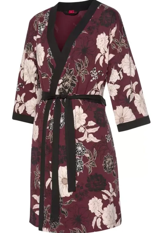 Clearance s.Oliver Kimono Bordeaux-Schwarz