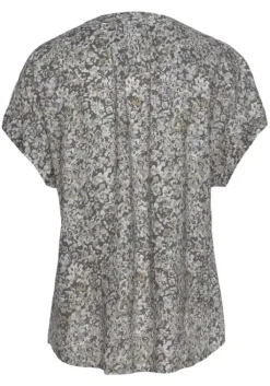 Clearance Vivance Kurzarmbluse Grau-Bedruckt