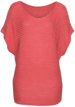 Best LASCANA Kurzarmpullover Koralle
