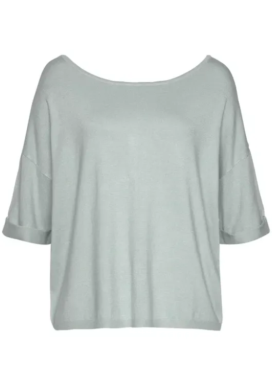 Outlet Vivance Kurzarmpullover Hellgrun