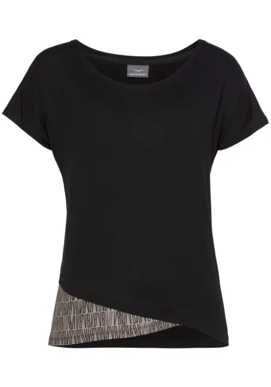 Outlet Venice Beach Kurzarmshirt Schwarz