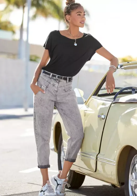Best LASCANA Kurzarmshirt Schwarz