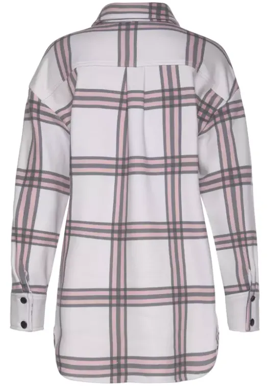Best LASCANA Kurzjacke Grau-Rosa-Creme-Kariert