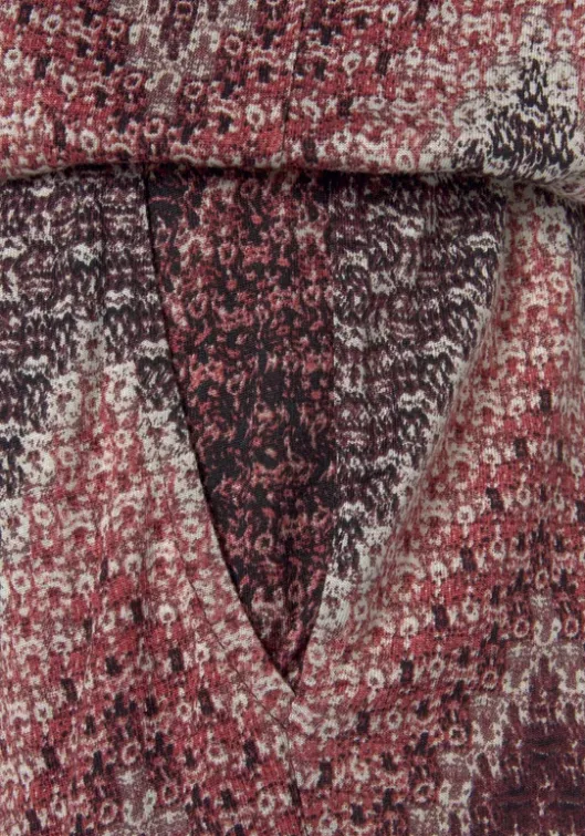 New LASCANA Kurzoverall Sand-Bordeaux Bedruckt