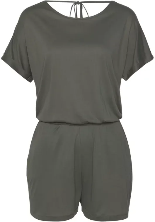New LASCANA Kurzoverall Dunkelgrun
