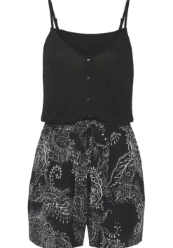 Discount Vivance Kurzoverall Schwarz-Weis Bedruckt