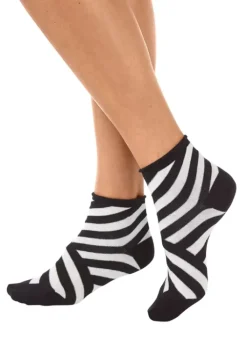 Hot H.I.S Kurzsocken Schwarz-Weis-Gemustert