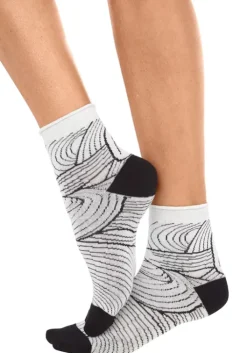 Hot H.I.S Kurzsocken Schwarz-Weis-Gemustert
