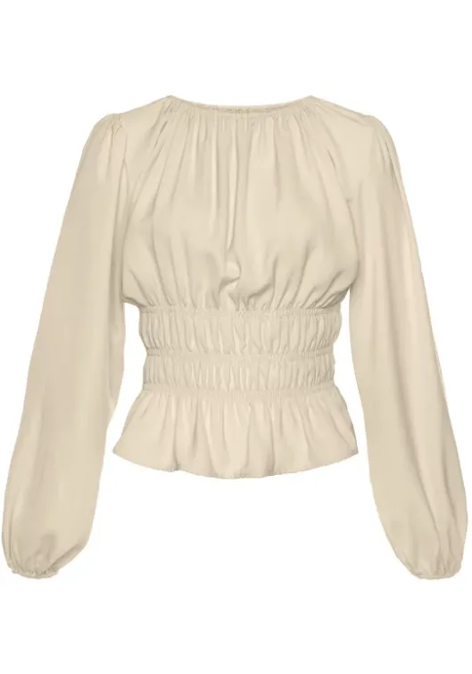 Best LASCANA Langarmbluse Creme
