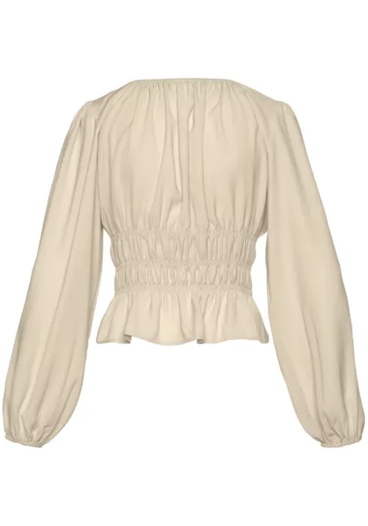 Best LASCANA Langarmbluse Creme