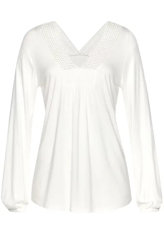 Outlet LASCANA Langarmshirt Creme