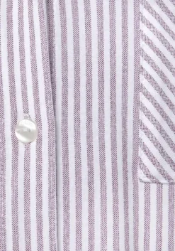 Best s.Oliver Langarmshirt Bordeaux Weis Gestreift