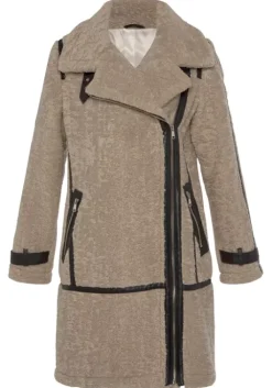 Outlet Buffalo Langmantel Beige-Schwarz