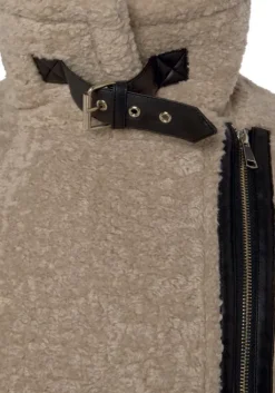 Outlet Buffalo Langmantel Beige-Schwarz