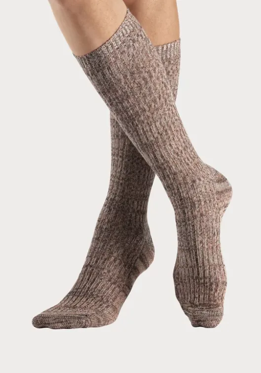 Discount LASCANA Langsocken 1X Gelb-Bunt, 1X Grun-Bunt, 1X Rot-Bunt, 1X Blau-Bunt, 1X Hellbraun-Bunt
