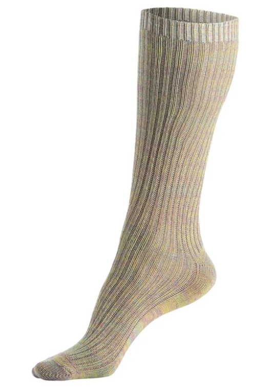 Discount LASCANA Langsocken 1X Gelb-Bunt, 1X Grun-Bunt, 1X Rot-Bunt, 1X Blau-Bunt, 1X Hellbraun-Bunt