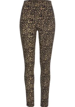 Discount Buffalo Leggings Camelfarben-Schwarz-Leo