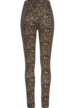 Discount Buffalo Leggings Camelfarben-Schwarz-Leo