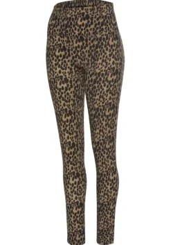 Discount Buffalo Leggings Camelfarben-Schwarz-Leo
