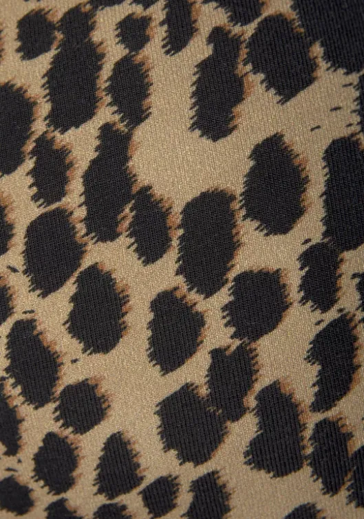 Discount Buffalo Leggings Camelfarben-Schwarz-Leo