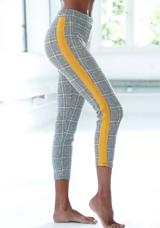 Online Bench. 7/8-Leggings Kariert-Curry