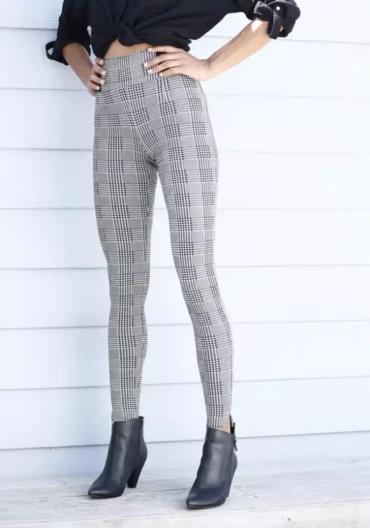 Outlet Buffalo Leggings Schwarz-Weis