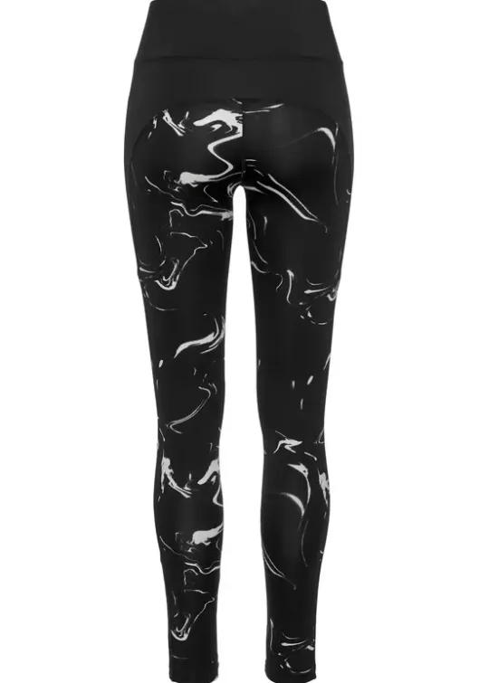 Outlet LASCANA ACTIVE Leggings"Black Marble" Schwarz-Marmoriert-Weis