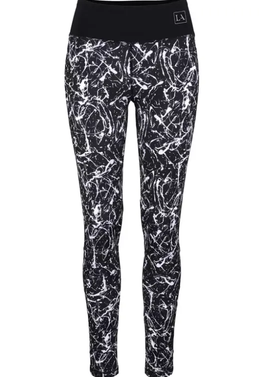 Online LASCANA ACTIVE Leggings"Splash" Schwarz-Marmoriert-Weis