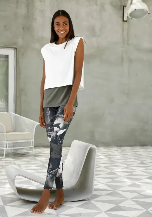 Sale Leggings"Tropical" Homewear-Leggings
