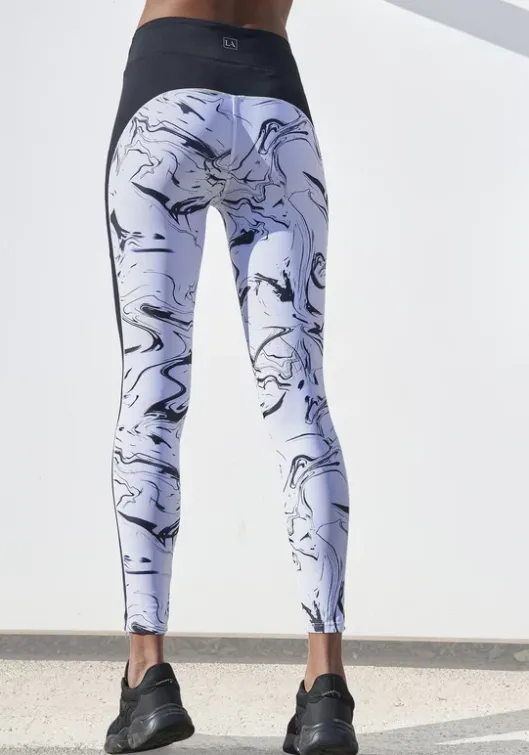 Discount Leggings"White Marble" Homewear-Leggings