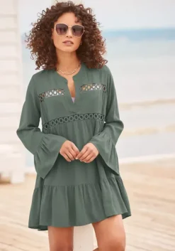 Best LASCANA Longbluse Dunkelgrun