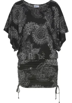 Hot Vivance Longshirt Schwarz-Weis Bedruckt
