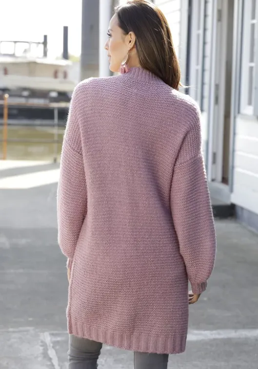 New LASCANA Longstrickjacke Dunkelrose